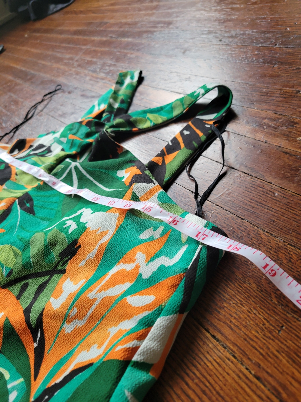 Zara Trafaluc Tropical Jumpsuit Romper Large Halter Style Green Orange Beach - Picture 14 of 17